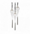 Suspension Argentée HAMMAM 3 ampoules