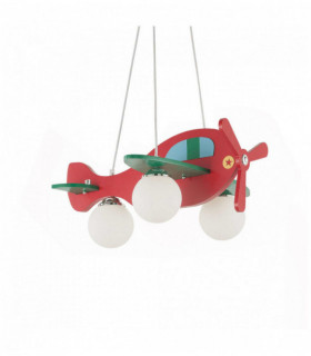 Multicolour PLANE pendant lamp 3 bulbs