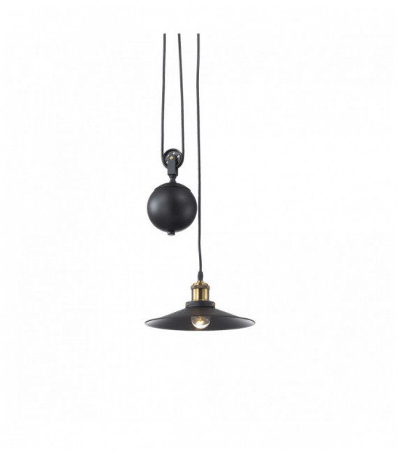 Black pendant lamp UP AND DOWN 1 bulb