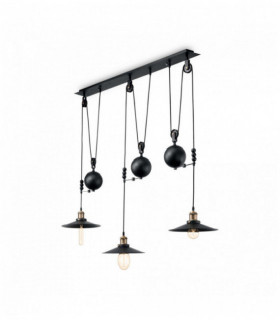Schwarze Pendelleuchte UP AND DOWN 3 Lampen