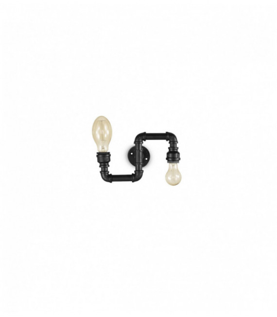 PLUMBER black wall light 2 bulbs