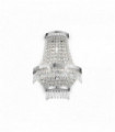 CAESAR 3-light chrome-plated crystal wall light