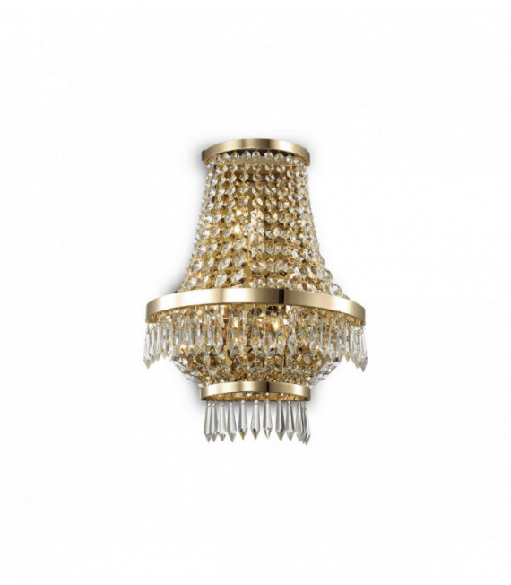 Applique murale Dorée en cristal CAESAR 3 ampoules