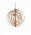 DISCO wood pendant light 1 bulb