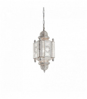 Suspension Argentée NAWA 1 ampoule Diamètre 20 Cm