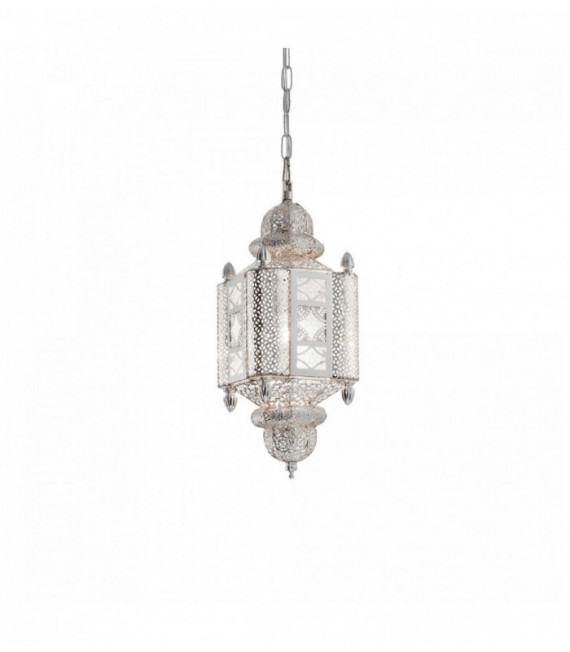 Suspension Argentée NAWA 1 ampoule Diamètre 20 Cm