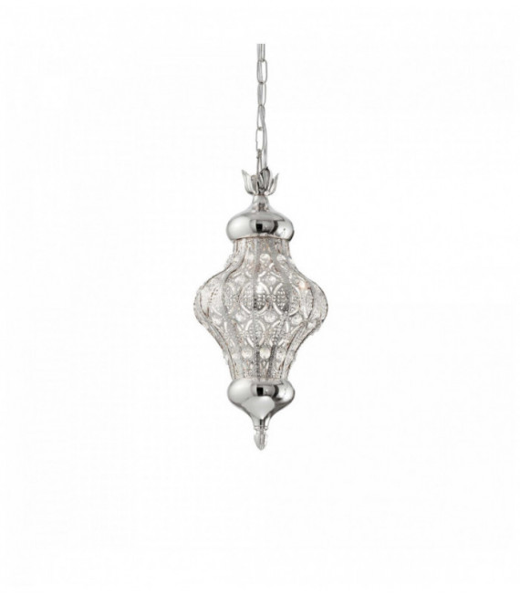 Suspension Argentée NAWA 1 ampoule Diamètre 30 Cm