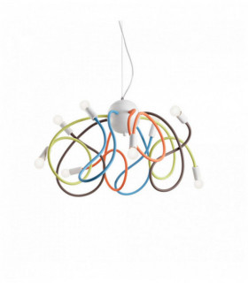 Multicolor MULTIFLEX pendant light 8 bulbs