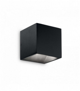 Schwarze Wandleuchte RUBIK 1 Glühbirne