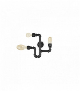 Applique nero 3 lampadine PLUMBER