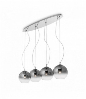 Suspension Chromée DISCOVERY FADE 4 ampoules