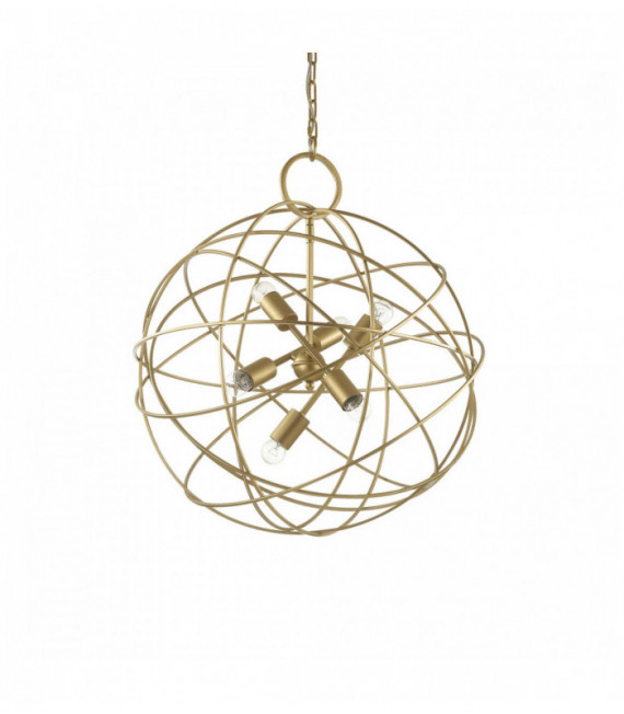 Lampadario dorato KONSE 6 lampadine