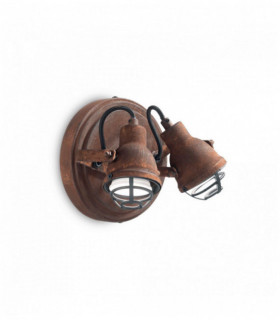 Aplique de pared BOB MINI de Corten con 2 luces