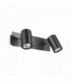 Black wall light SPOT 2 bulbs
