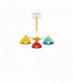 Multicolour ceiling light TITTI 3 bulbs