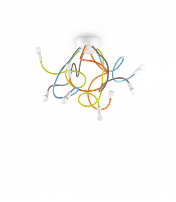 Plafoniera multicolore MULTIFLEX 8 lampadine