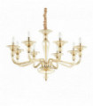 Amber pendant light DANIELI 8 bulbs