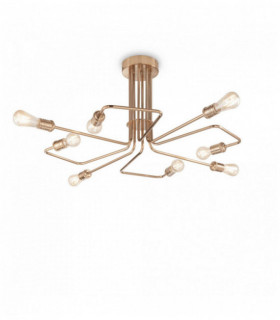 TRIUMPH antique brass ceiling light 8 bulbs