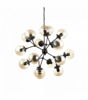 KEPLER black pendant light 18 bulbs