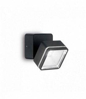 OMEGA SQUARE black wall light 6 bulbs