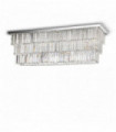 Plafonnier Chrome en cristal MARTINEZ 8 ampoules