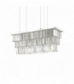 MARTINEZ chrome crystal pendant light 6 bulbs