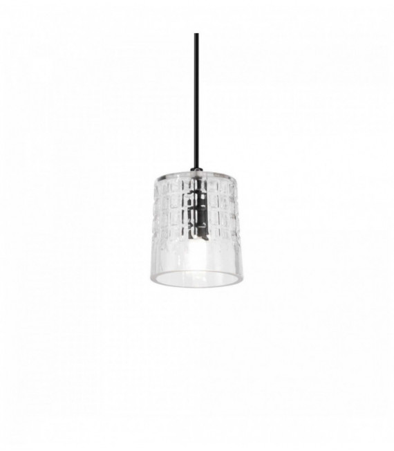 Suspensión COGNAC transparente 1 bombilla Alto 38 Cm