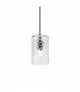 Transparent COGNAC Suspension 1 bulb Width 38 Cm