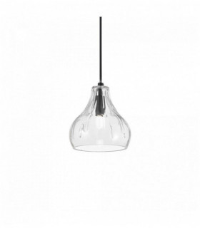 Transparent COGNAC pendant light 1 glass bulb