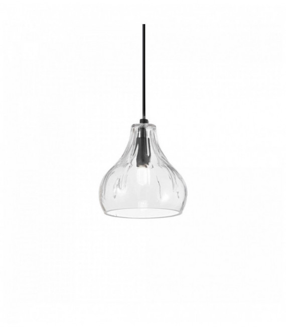 Transparente COGNAC Pendelleuchte 1 Glühbirne