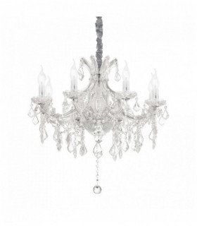 Colgante de cristal cromado NAPOLEON 8 bombillas