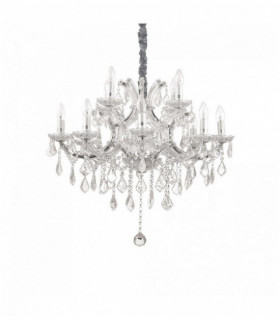 Colgante de cristal cromado NAPOLEON 12 bombillas