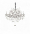 Suspension Chromée en cristal NAPOLEON 12 ampoules