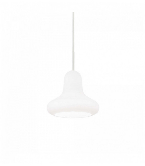 Weiße Pendelleuchte LIDO 1 Glühlampe Durchmesser 24 cm