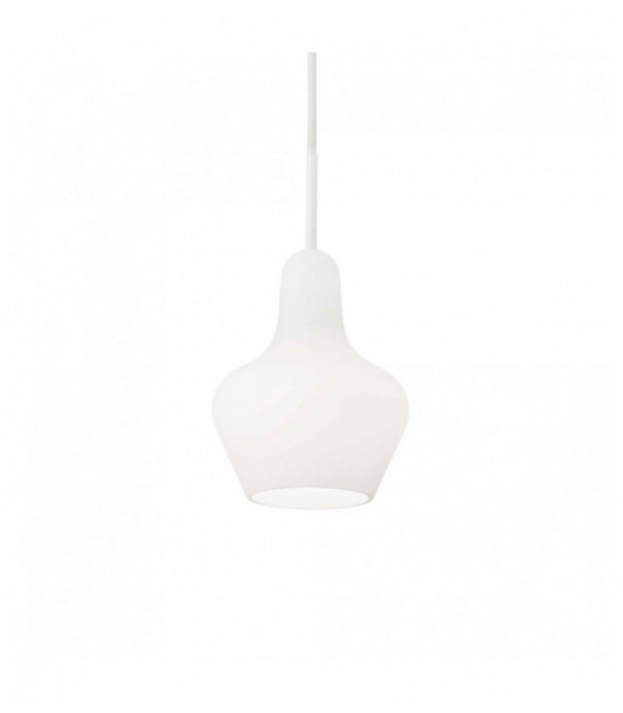 Lámpara colgante blanca LIDO 1 bombilla Ancho 15 Cm