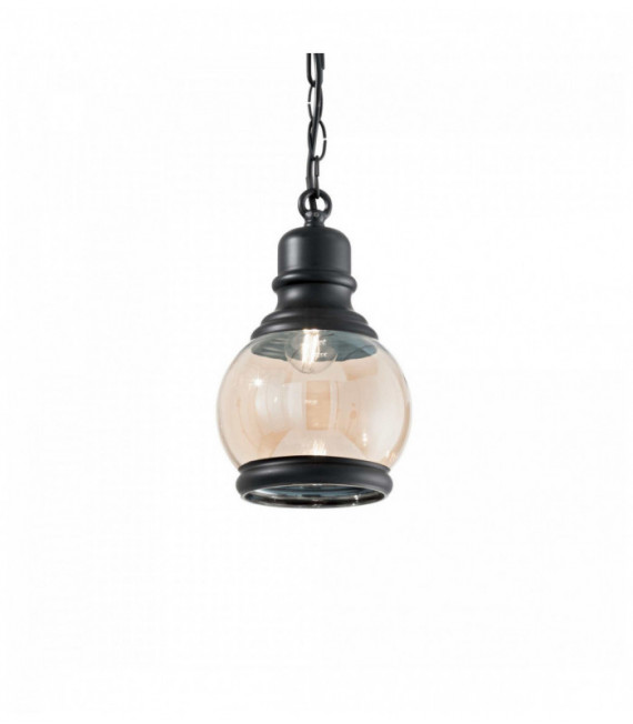 Suspension Noire design HANSEL 1 ampoule