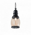 Suspension Noire HANSEL 1 ampoule en métal