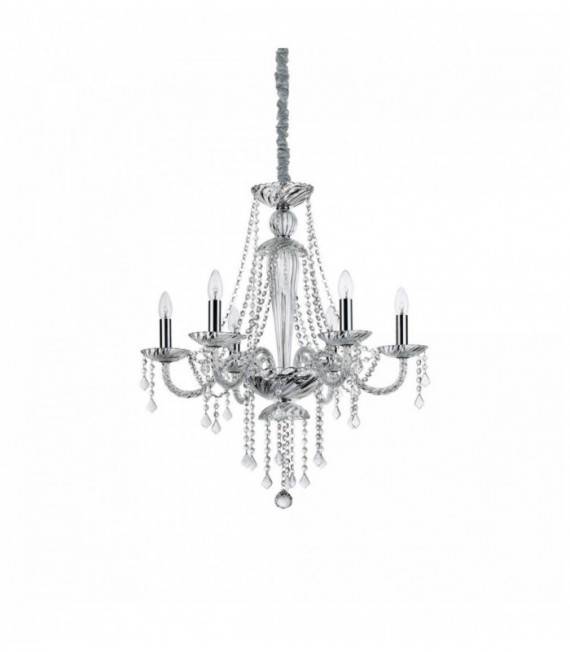 Suspension Transparente en cristal AMADEUS 6 ampoules