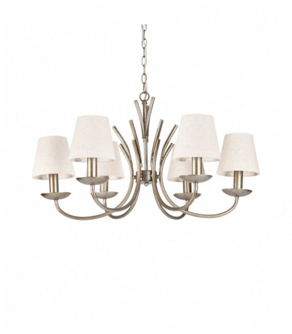 Canvas hanging lamp SPIGA 6 bulbs