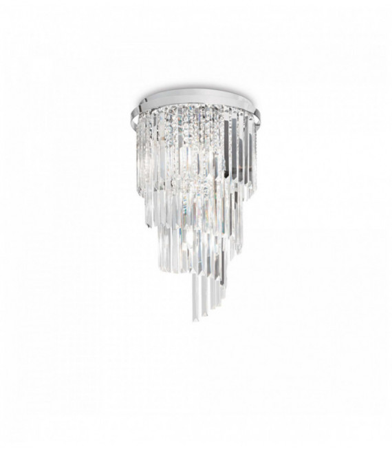 CARLTON crystal chrome ceiling light 8 lights