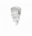 Plafonnier Chrome en cristal CARLTON 8 ampoules