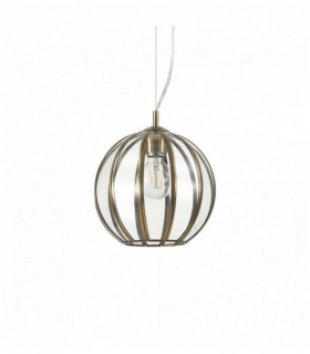 Brown RONDO pendant light 1 bulb in metal