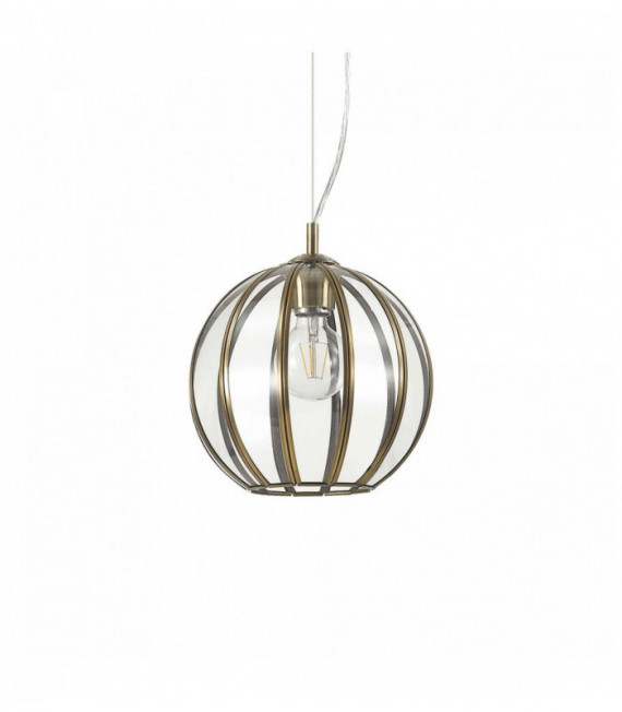 Suspension Brune RONDO 1 ampoule en métal