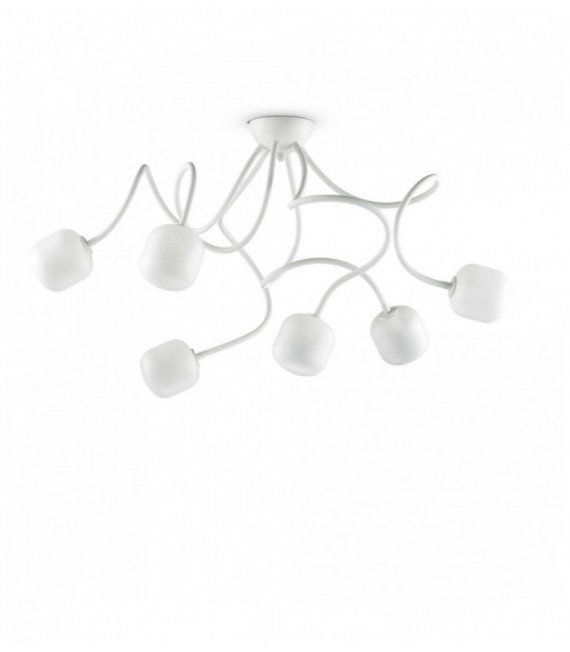 Plafonnier Blanc OCTOPUS 6 ampoules