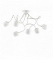 Plafonnier Blanc OCTOPUS 6 ampoules