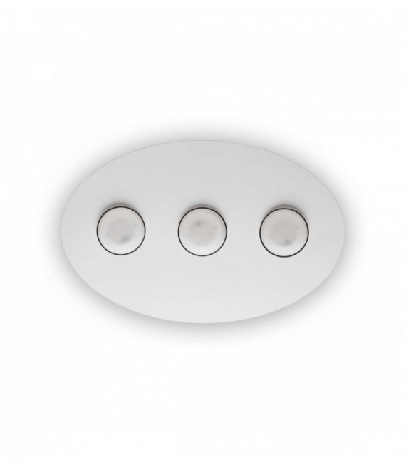Plafón LOGOS 3 bombillas blanco