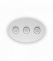 White ceiling light LOGOS 3 bulbs