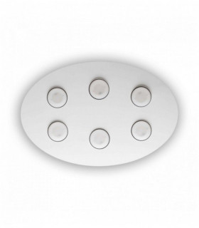Lámpara de techo blanca LOGOS 6 bombillas