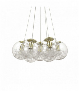 Lampada a sospensione MAPA SAT in ottone 7 luci