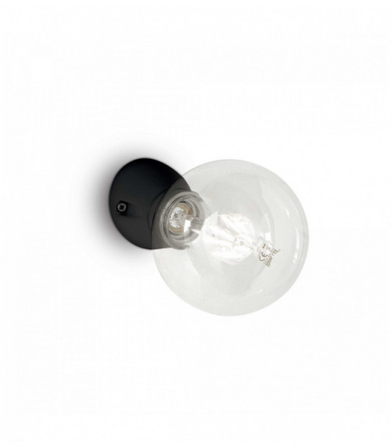 WINERY applique nera 1 lampadina